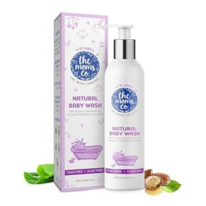 The Moms Co. Tear-Free Natural Baby Wash with Calendula, Avocado Oils and USDA-Certified Organic Oils Like Argan, Chamomile (200 ml)