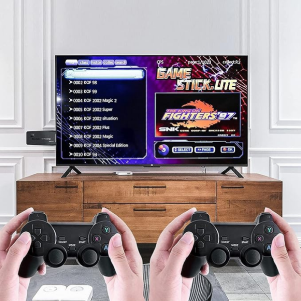 Sadhwanis ™ Wireless Console Game Stick Video Game Console Built-in 15000 Classic Games 8 Bit Mini Retro Controller HDMI Output Dual Player-4K Ultra HD Game Stick - Image 3
