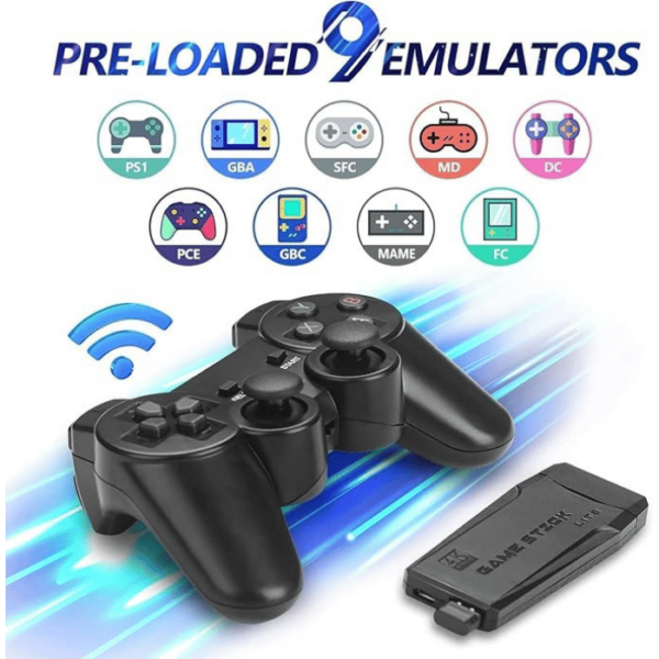 New Tv Gaming System | Wireless Console Retro Gaming Console |4K Ultra HD |Plug & Play Wireless TV Video Game System | 24,000+ Games | 10 Emulators | Dual-Player Setup | 2.4G Wireless Game Stick - Image 5