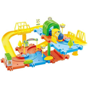 Webby Classic Toy Train Set with Track - 31 Pieces Battery - Operated Railway Set, Train Set with DIY Railway Tracks for Kids 3 Years +