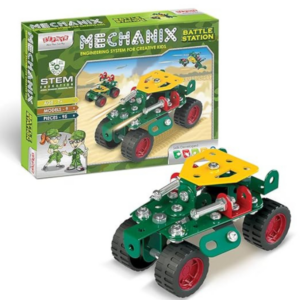 Mechanix Battle Station STEAM Toy, Building and Construction Set, War-Themed Building Blocks for Boys and Girls Age 7 yrs+