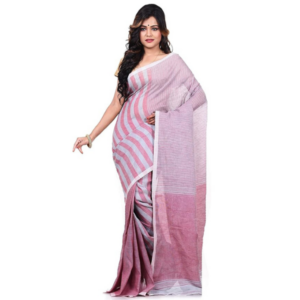 BENGAL HANDLOOM Branded Women's Linen & Cotton Saree