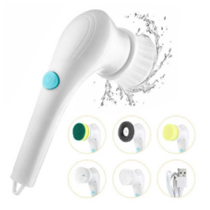 Electric Spin Scrubber with 5 Brush Heads, Cordless Cleaning Brush Tub Tile Scrubber for Home, Scrubber for Cleaning Kitchen, Window, Sink, Dish, Grout, Wall, Bathtub