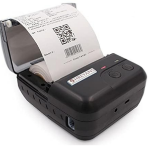 SHREYANS 80Mm Thermal Receipt Rechargable Monochrome Wired Home InkJet Printers Portable Bluetooth + Usb Black 3Inch