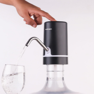 InstaCuppa Automatic Water Dispenser for 20 Liter Cans, Child Lock, USB Rechargeable Pump, Stainless Steel Outlet, LED Display, Portable for Home, Office, Camping