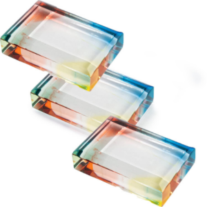Shuban Stylish Rainbow Acrylic Paper Weight for Office Study Table Stylish Gifting