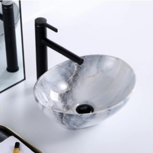 NEXIS Designer Ceramic Wash Basin For Bathroom | Over Counter Bathroom Basin | Counter Top Bathroom Sink | Wash Basin For Restaurant, Hotel