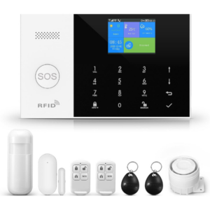 NavKar Systems WiFi GSM Touch Keypad Home Security Burglar Alarm System Kit with Smart Life Mobile App