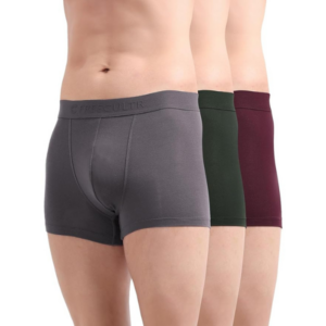 FREECULTR Men's Underwear Micromodal Airsoft Trunk – Ultra Soft, Sweat Proof, Non-Itch, No Chafing, Anti Bacterial Fabric (Pack of 3) | Mens Underwear Combo Pack of 3