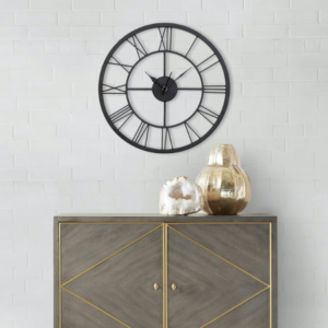 Craftter Metal Roman Modern Time Piece Large Hanging Wall Clock, Modern Analog Round Latest Stylish Clock for Office, Shop Living Room