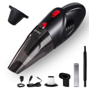 Tusa Cordless Vacuum Cleaner for Car & Home | 2X Powerfull Suction, Dual Mode Battery 6000mAh & 12V DC Car Port | High Power Portable Lightweight Wireless Vacuum, Rechargeable