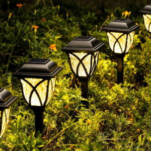 LivTee Solar Pathway Lights Outdoor, LED Solar Garden Lights, Waterproof Solar Landscape Lights for Lawn, Patio, Yard, Garden, Walkway (Pack of 3)