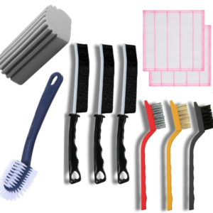 11Pcs Cleaning Brush Set, Multipurpose Gap Brush for Kitchen, Bathroom, Car, Grout, Window Tracks, Vehicle, Faucets, Bowl, Cup, Home Essentials Scrub Cleaning Tools,Hard Crevice Cleaning