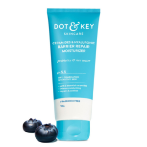 Dot & Key Ceramides Moisturizer with Hyaluronic for Intense Moisturizing and Skin Strengthening | With Probiotic & Rice Water I Barrier Repair Cream | For Dry Skin, Normal Skin & Sensitive Skin