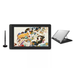 HUION KAMVAS 16 (2021) Graphic Pen Display Tablet,Full Laminated & Anti-MacOS,Windows,Android|PW517 Battery-Free Stylus|Pressure Sensitivity- 8192|15.6 Inch(Tilt Adjustable Stand) – Black