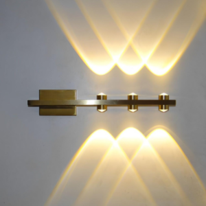 FILLISKA® LED Luxurious Indoor UP/Down Wall Light Warm White, Shockproof & Rustproof Alluminium Body (3 Up & 3 Down Luxurious Gold)