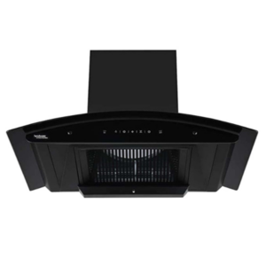 Hindware Smart Appliances Nadia 60 cm 1350 m³/hr Filterless Auto-Clean Kitchen Chimney With Motion Sensor & Touch Control (Curved Glass, Black)