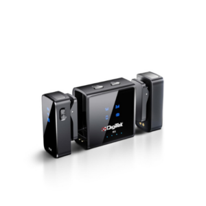 Digitek® DWM-117 Wireless Microphone with Magnetic Transmitters & Type C & LTC Connector, Noise Cancellation, 360° Sound Capture, 70m Range, 6Hr Battery, for Smartphones & DSLR for Vlogs & Interviews
