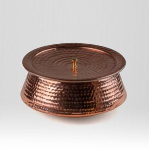Healthsmith - 100% Pure Handcrafted Copper Lagan Handi/Patila With Lid - Best Heat Conductivity - Proven Health Benefits & Harmless - Tin Coated & Lead-Free - Easy to Clean & Maintain - 3L, 1.25kg